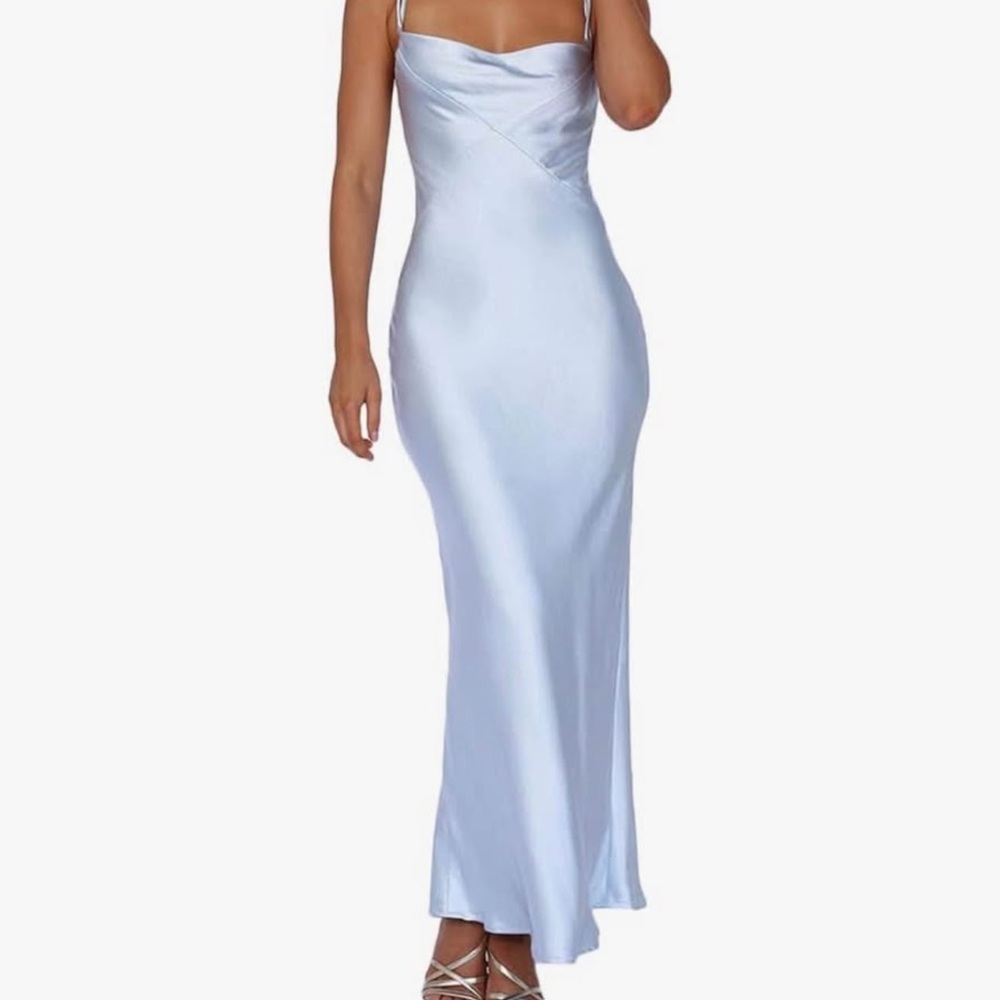 JCPenney Strapless Light Blue Dress